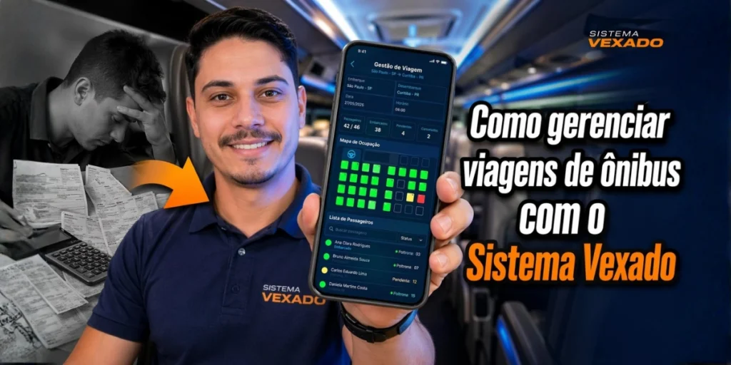 Muitas empresas de ônibus perdem dinheiro e credibilidade por não conseguir gerenciar viagens de ônibus de forma organizada: atrasos constantes, frota mal escalada, motoristas sem programação clara, passageiros reclamando de horários inconsistentes e dificuldade para ajustar rotas conforme demanda. Essa falta de controle gera custos extras com combustível, multas por descumprimento de horários e perda de passageiros para concorrentes mais eficientes. Gerenciar viagens de ônibus com profissionalismo é fundamental para manter a pontualidade, reduzir despesas e fidelizar clientes no competitivo mercado rodoviário.