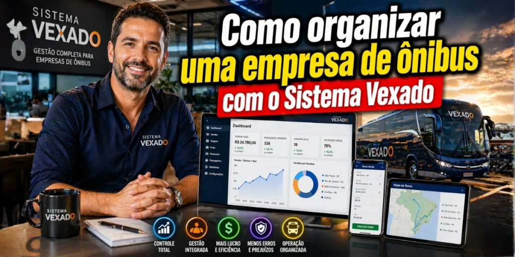 Muitas empresas de ônibus perdem milhares de reais todos os meses por causa de processos desorganizados: vendas de passagens duplicadas, falta de controle de frota, erros na emissão de documentos fiscais e dificuldade para acompanhar o faturamento real. Essa desorganização gera overbooking, reclamações de passageiros, multas e, o pior, perda constante de clientes para concorrentes mais estruturados. Organizar empresa de ônibus de forma profissional não é luxo — é sobrevivência no mercado rodoviário atual.