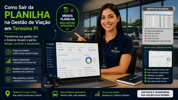 Imagem ilustrativa: Como sair da planilha na gestão da viação no Piauí: guia para viações