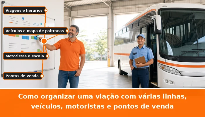 Imagem ilustrativa: Como organizar uma viação com várias linhas, veículos, motoristas e pontos de venda