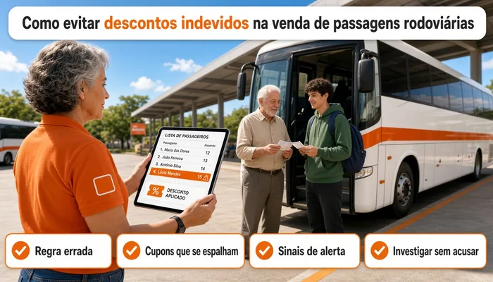 Como evitar descontos indevidos na venda de passagens rodoviárias