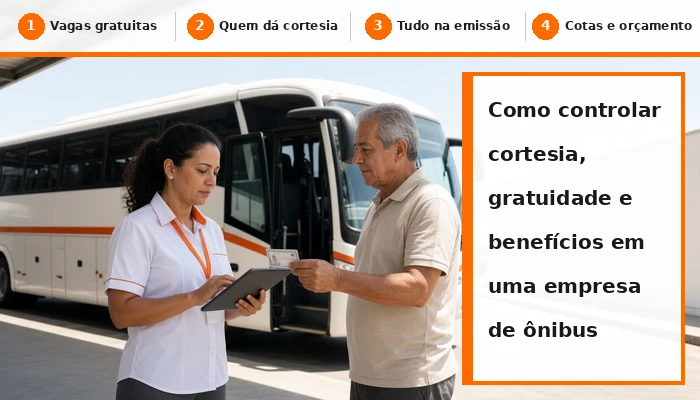 Imagem ilustrativa: Como controlar cortesia, gratuidade e benefícios em uma empresa de ônibus
